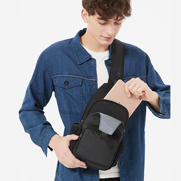 Crossbody Bags Sling Backpack Men and Women Chest Bag Travel men shoulder bag - Picture 4 of 12